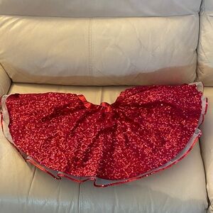 Red Sequin Skirt